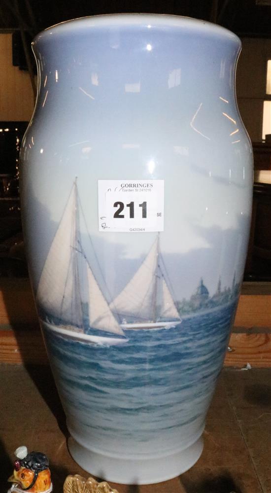 Royal Copenhagen yachting designed vase(-)